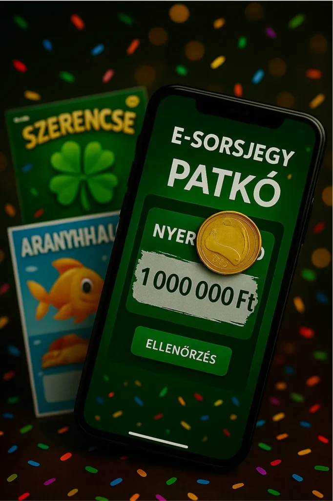 E-sorsjegy nyeremény telefonon