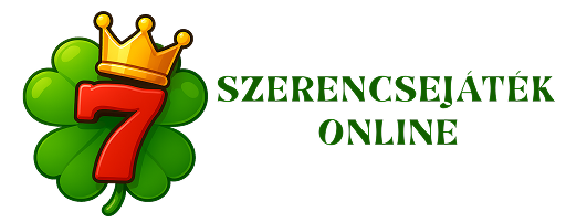 Szerencsejáték Online logó – zöld lóhere koronával és piros hetessel