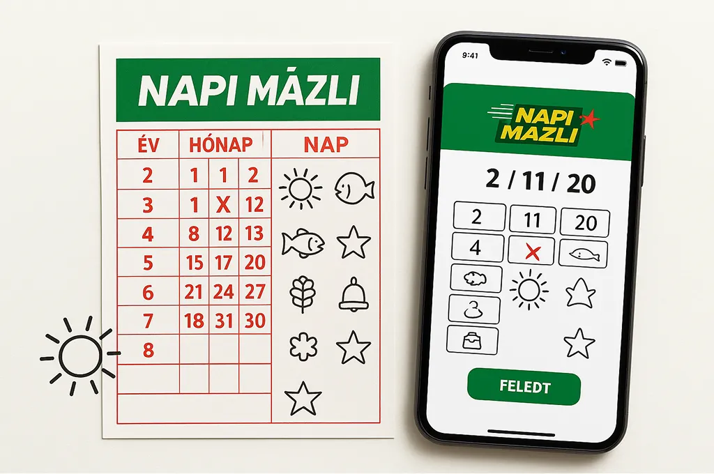 Napi Mázli szelvény és mobiltelefon – online napi játék